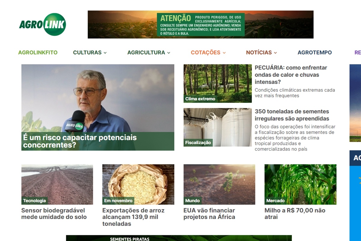 AGROLINK  O Portal do conteúdo Agropecuário. Confira: Noticias